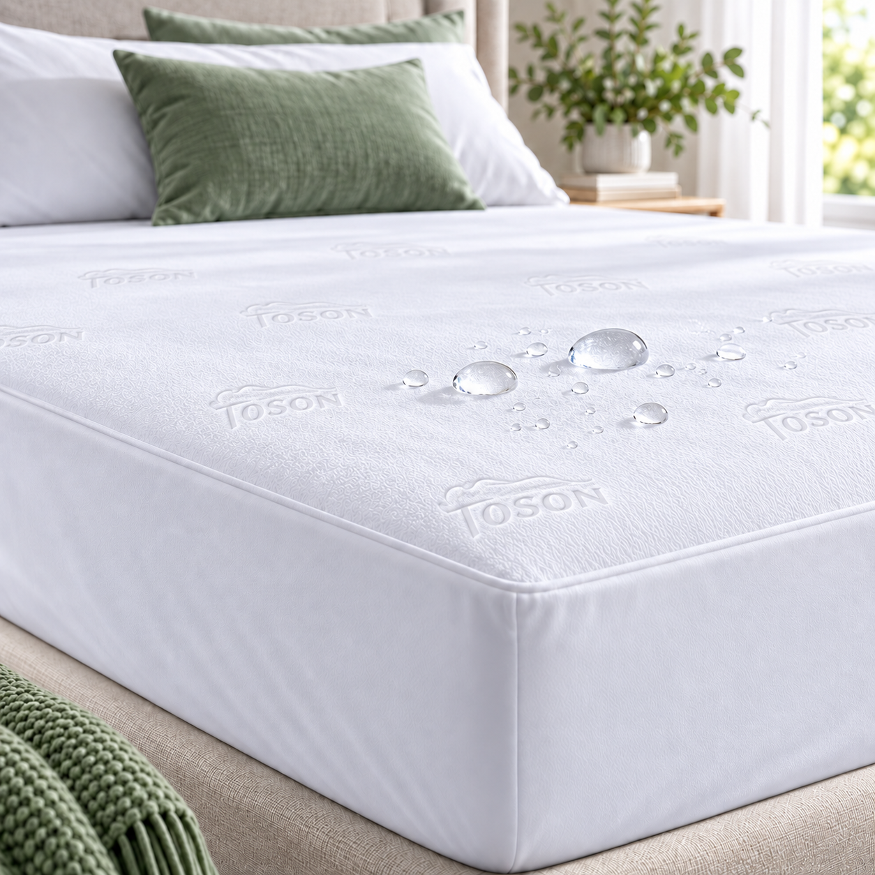 Toson Egyptian Cotton Waterproof Mattress Protector - Image 2