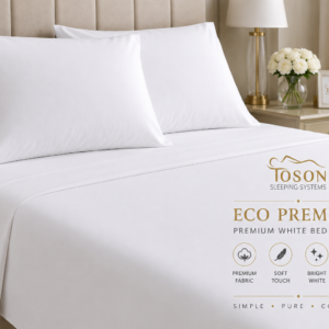 Toson Eco Premium White Bed Sheets