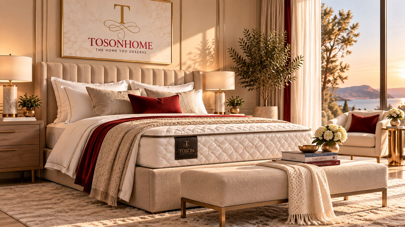 Toson Home premium luxury bedroom hero